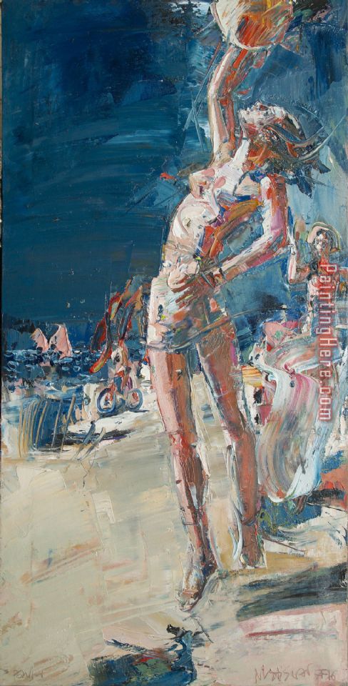 Beach Voleyball painting - Misti Pavlov Beach Voleyball art painting